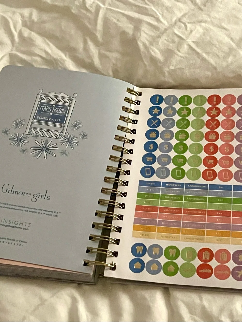 Gilmore Girls 2026 13 Month Planner with Stickers Scrapbook Collectible New